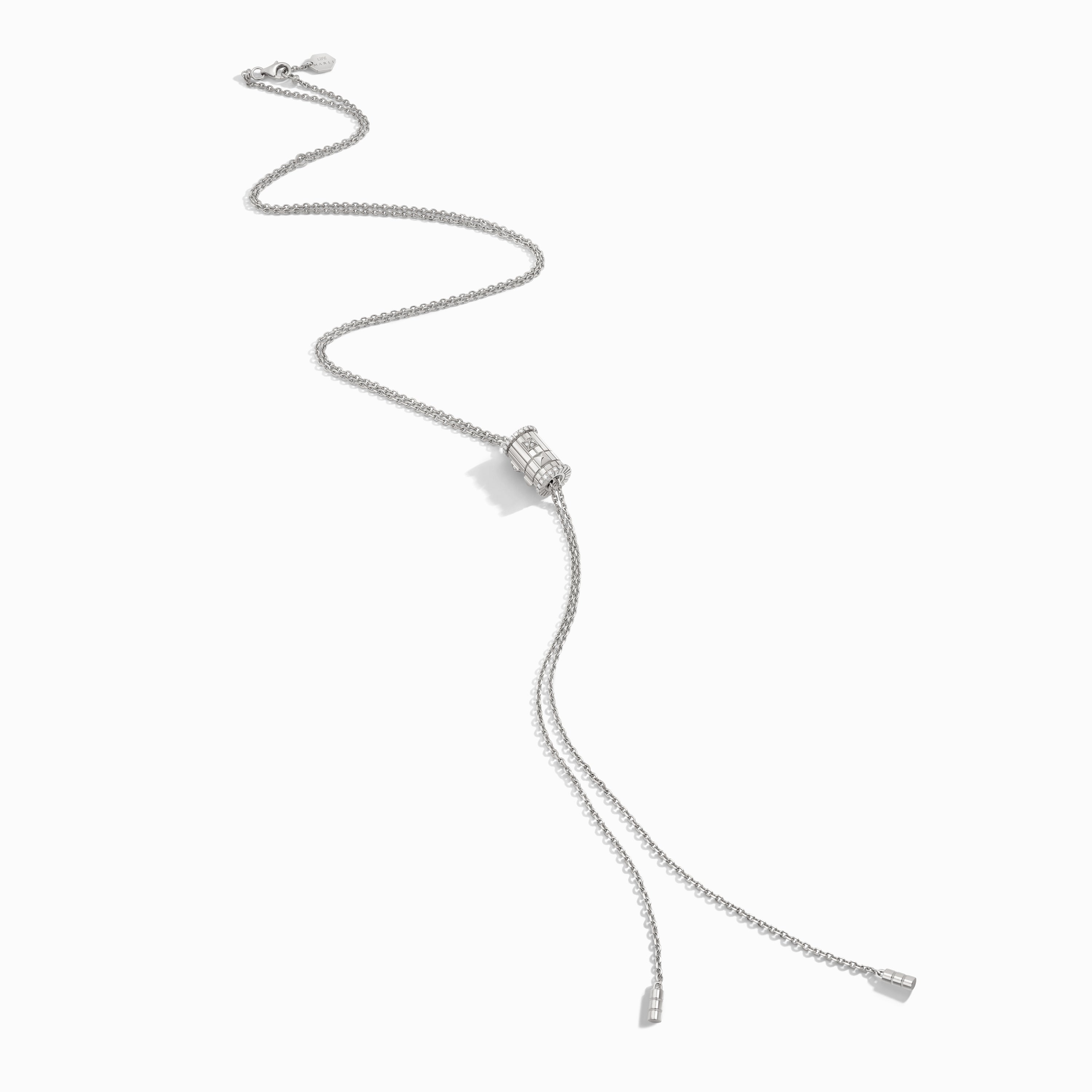 Life Full Diamond Spinning Cravat Necklace