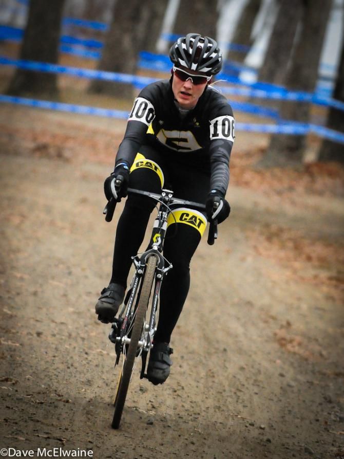 Elle Anderson (Ladies First Racing) about to enter the last stretch of pavement.