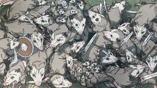 opossum playmat from Daria Aksenova