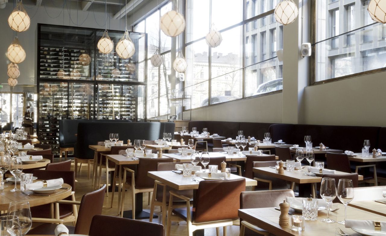 Dining hall in a restaurant