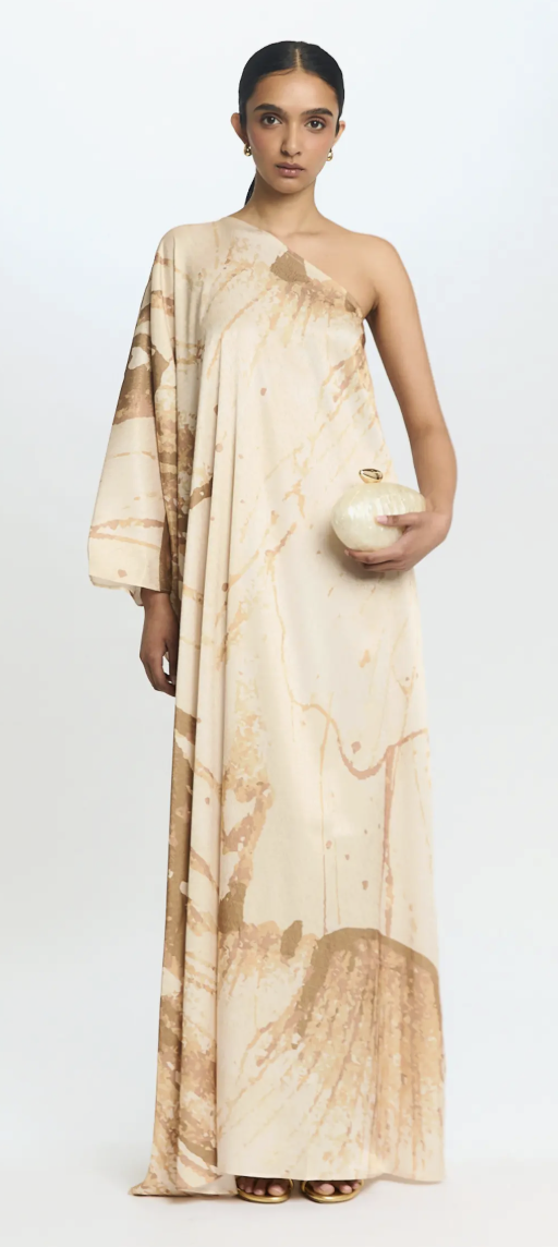 DIARRABLU, Satu One Shoulder Dress Dorada