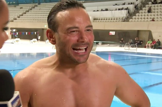 Ryan Thomas looking embarrassed on ITV show The Games