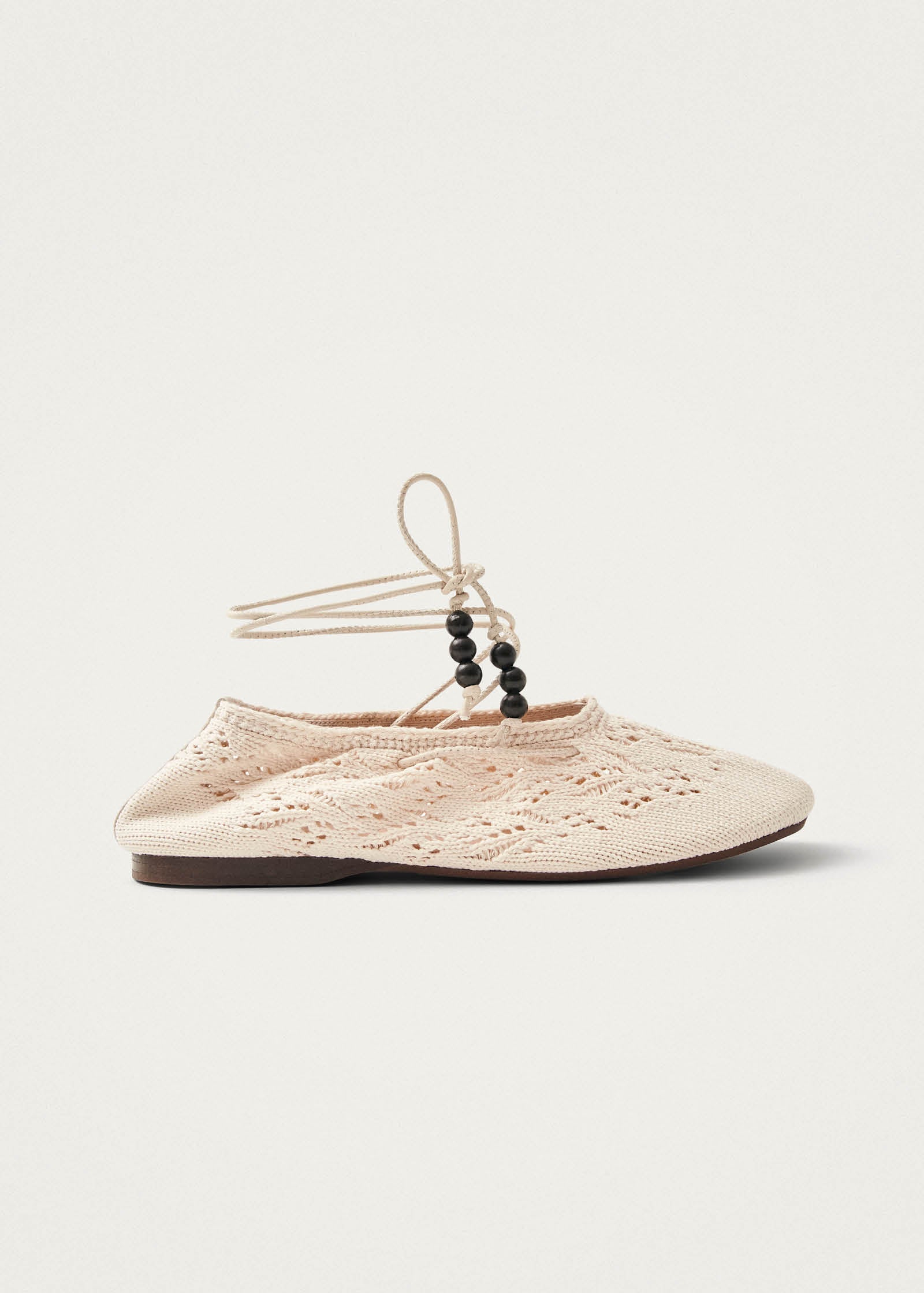 Rosemary Crochet Cream Ballet Flats