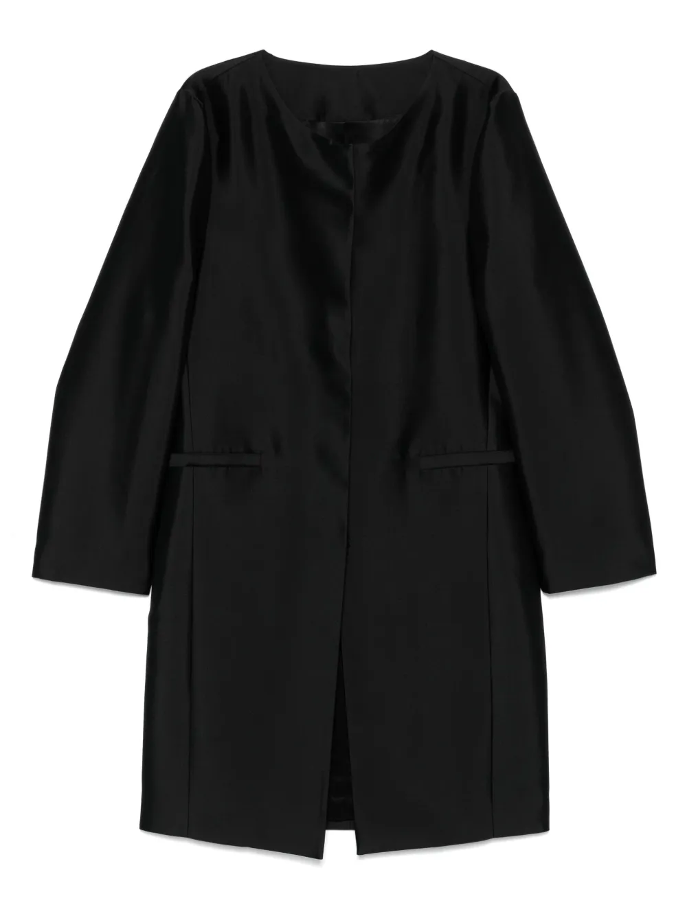 Toteme Collarless Silk Coat | 38