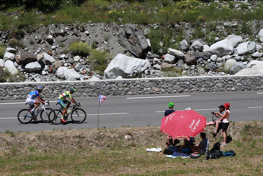 Rafal Majka and Thibaut Pinot in the breakaway