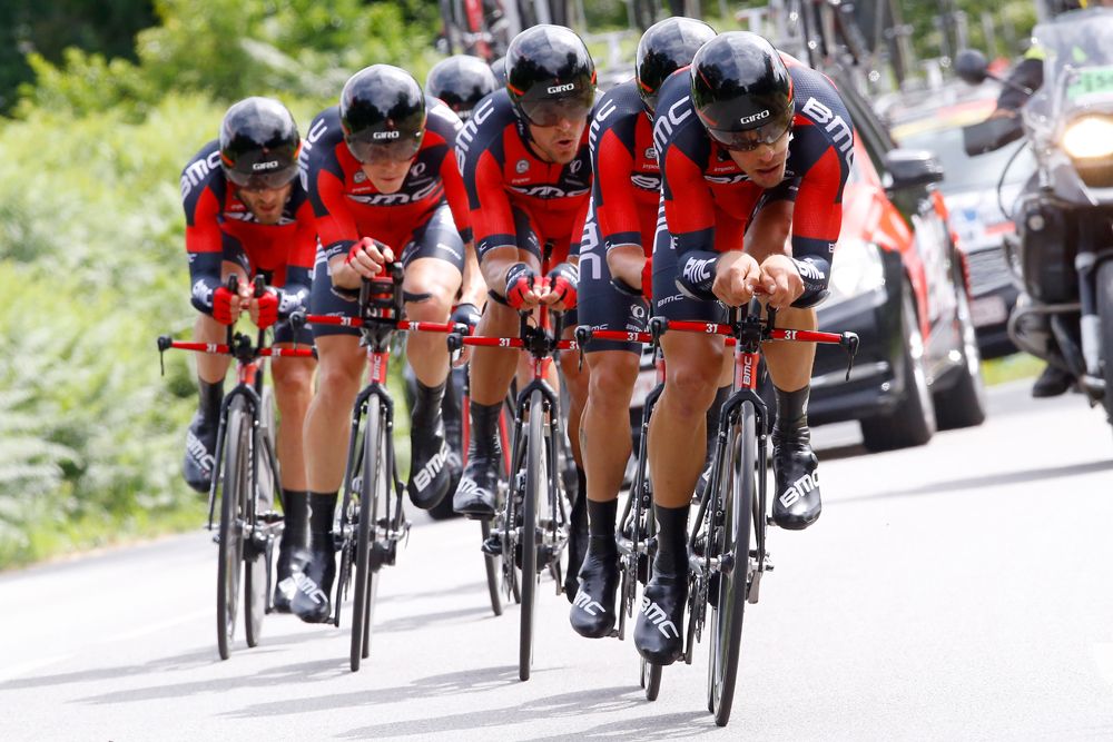 BMC Racing in time trial mode