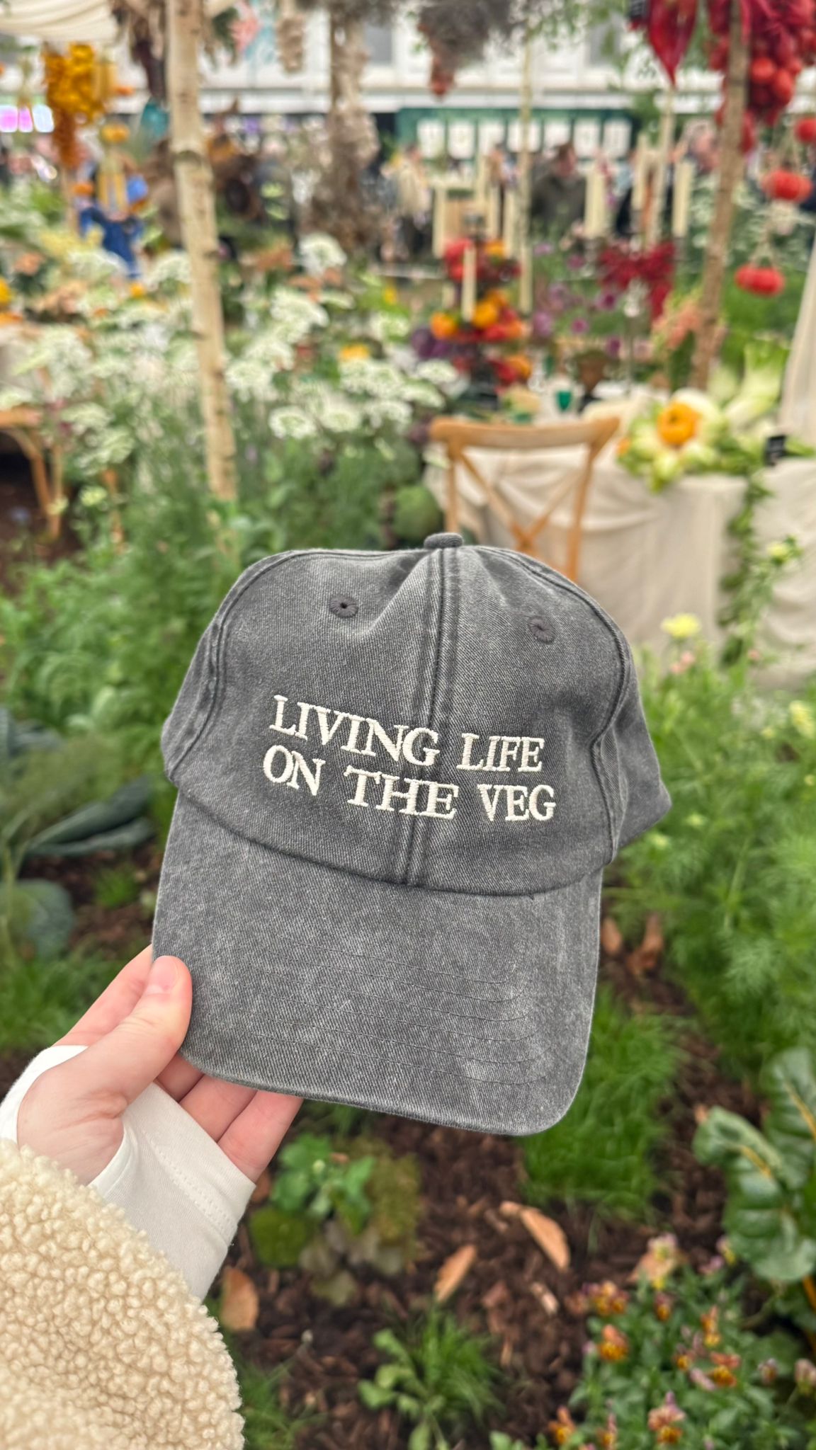 A cap that says Living Life on the Veg