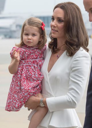 Kate Middleton and Princess Charlotte , Warsaw, July 2017