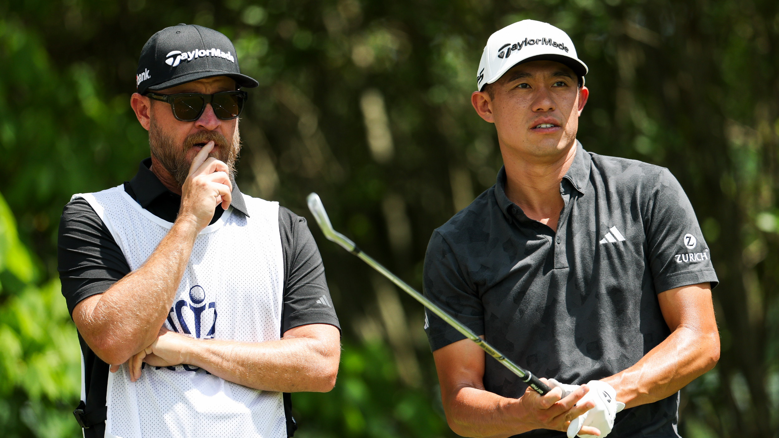 Joe Greiner and Collin Morikawa at the Truist Championship 