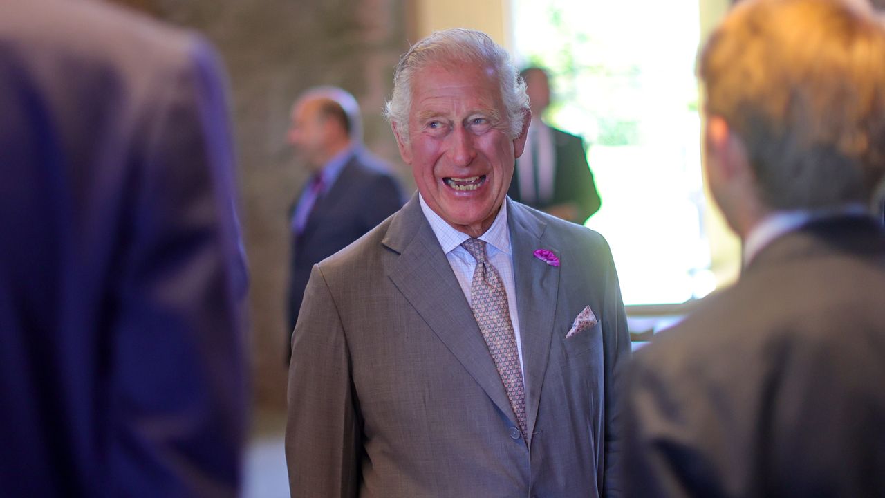 Prince Charles, Prince of Wales during a visit to Hay Castle on July 07, 2022 in Hay-on-Wye, Wales.This summer, Hay Castle opens its doors to the public for the first time in its 900-year history, following a major restoration project creating an important new heritage destination, a vibrant new centre for learning and the arts, and a space for the community to come together.