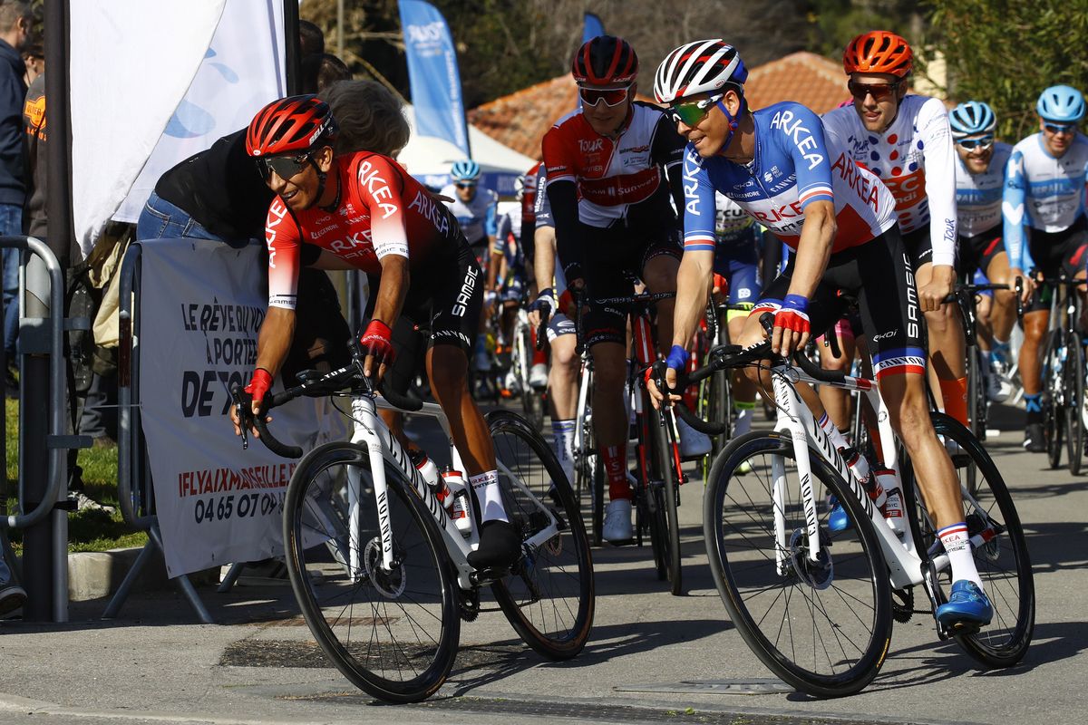 Tour de la Provence 2020 5th Edition 3rd stage Istres Mont VentouxChalet Reynard 1402 km 15022020 Nairo Quintana COL Team Arkea Samsic Warren Barguil FRA Team Arkea Samsic photo Luca BettiniBettiniPhoto2020