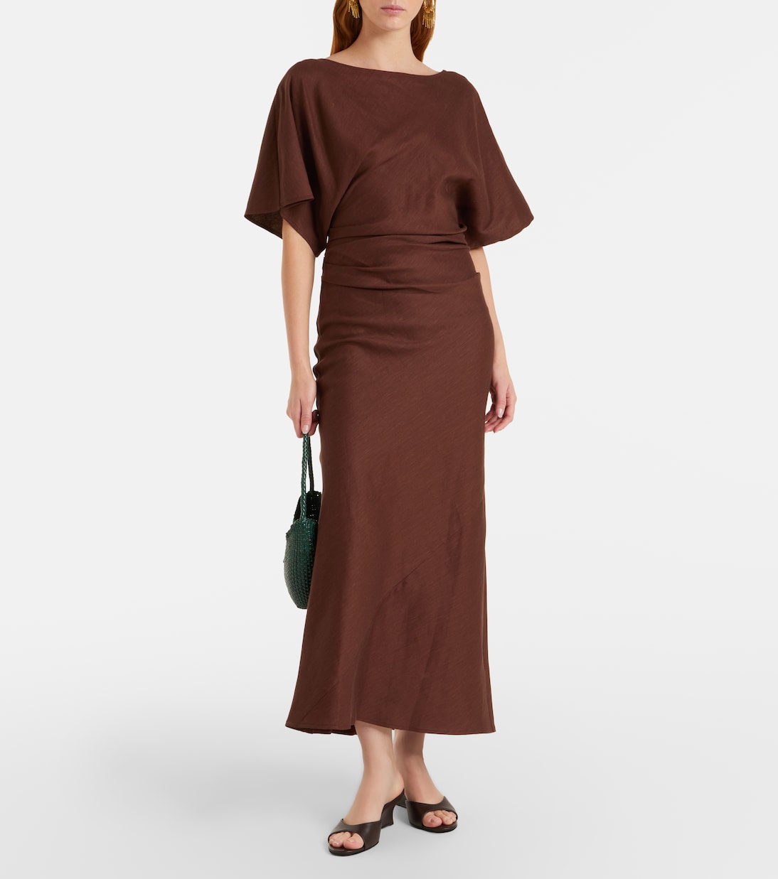 Emily Linen-Blend Midi Dress