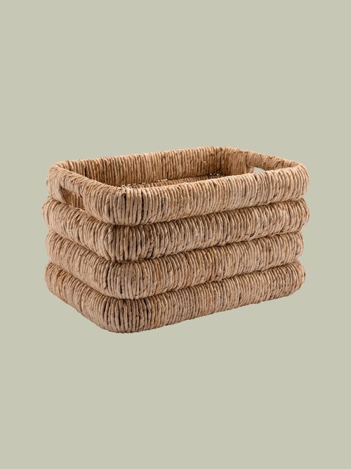 Marilo Rectangular Woven Banana Bark Basket