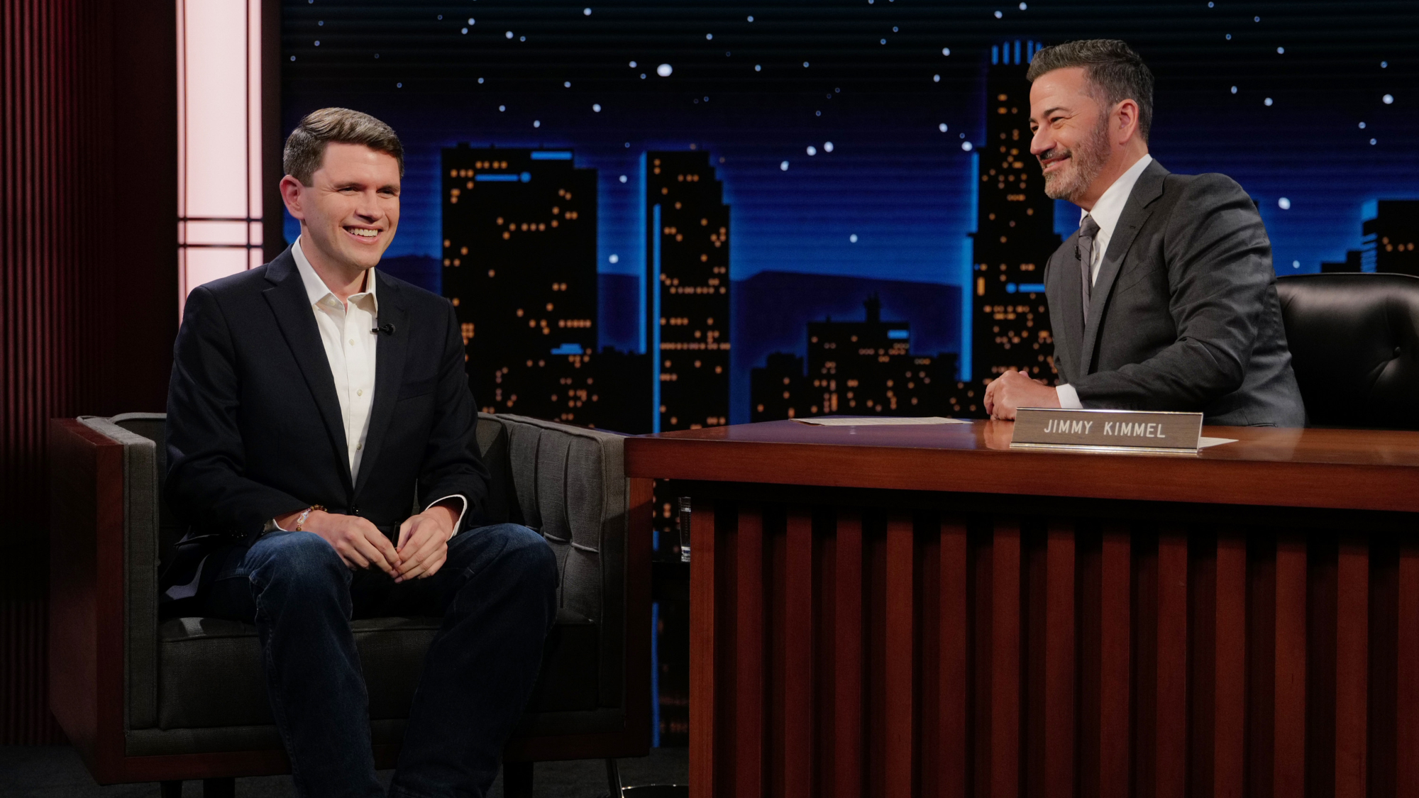 James Talarico is interviewed on Jimmy Kimmel Live!