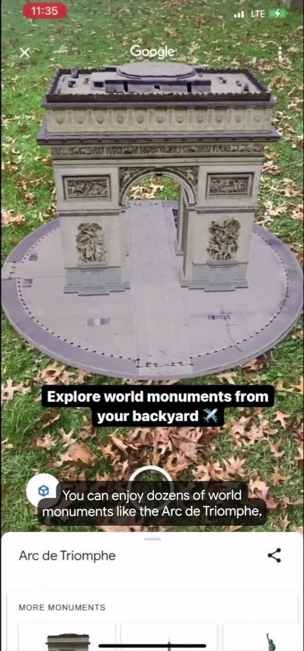 Google Ar Search 3d Monuments