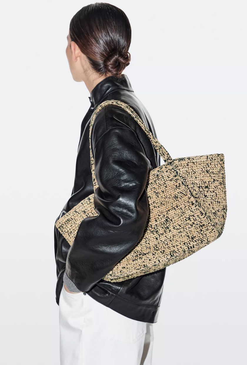 Massimo Dutti, 100% Raffia Tote