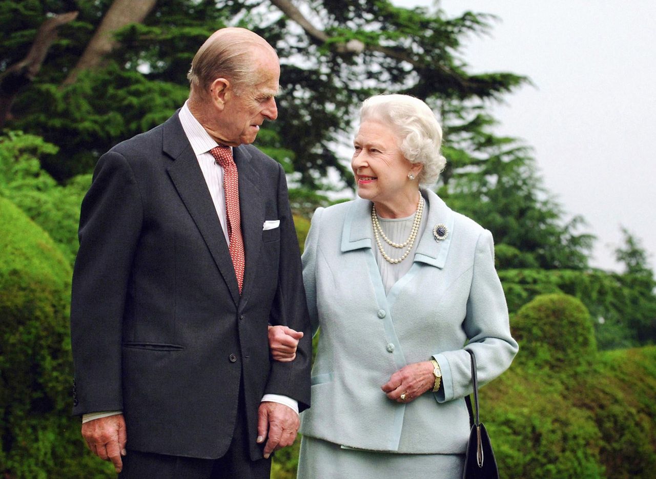 Queen Elizabeth II and the Duke of Edinburgh at Broadlands. (Photo by PA)