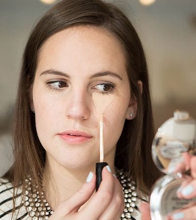 Applying Concealer in a Triangle Under Eyes