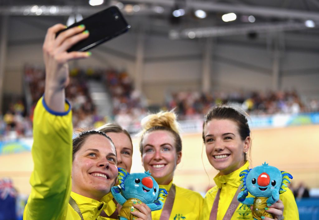 Australia's women's team pursuit gold medal winners
