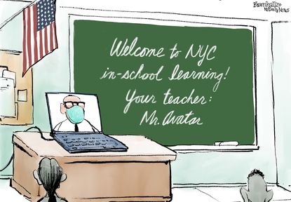 Editorial Cartoon U.S. New York City schools covid