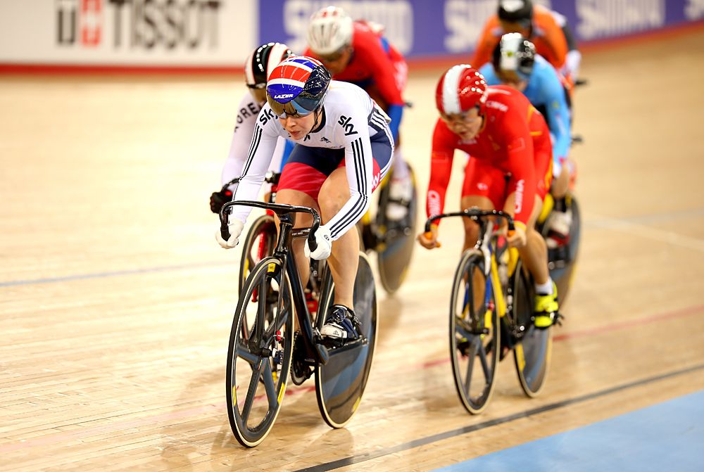 The women's keirin heats