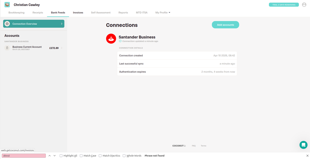Screenshots from the !Coconut free MTD software