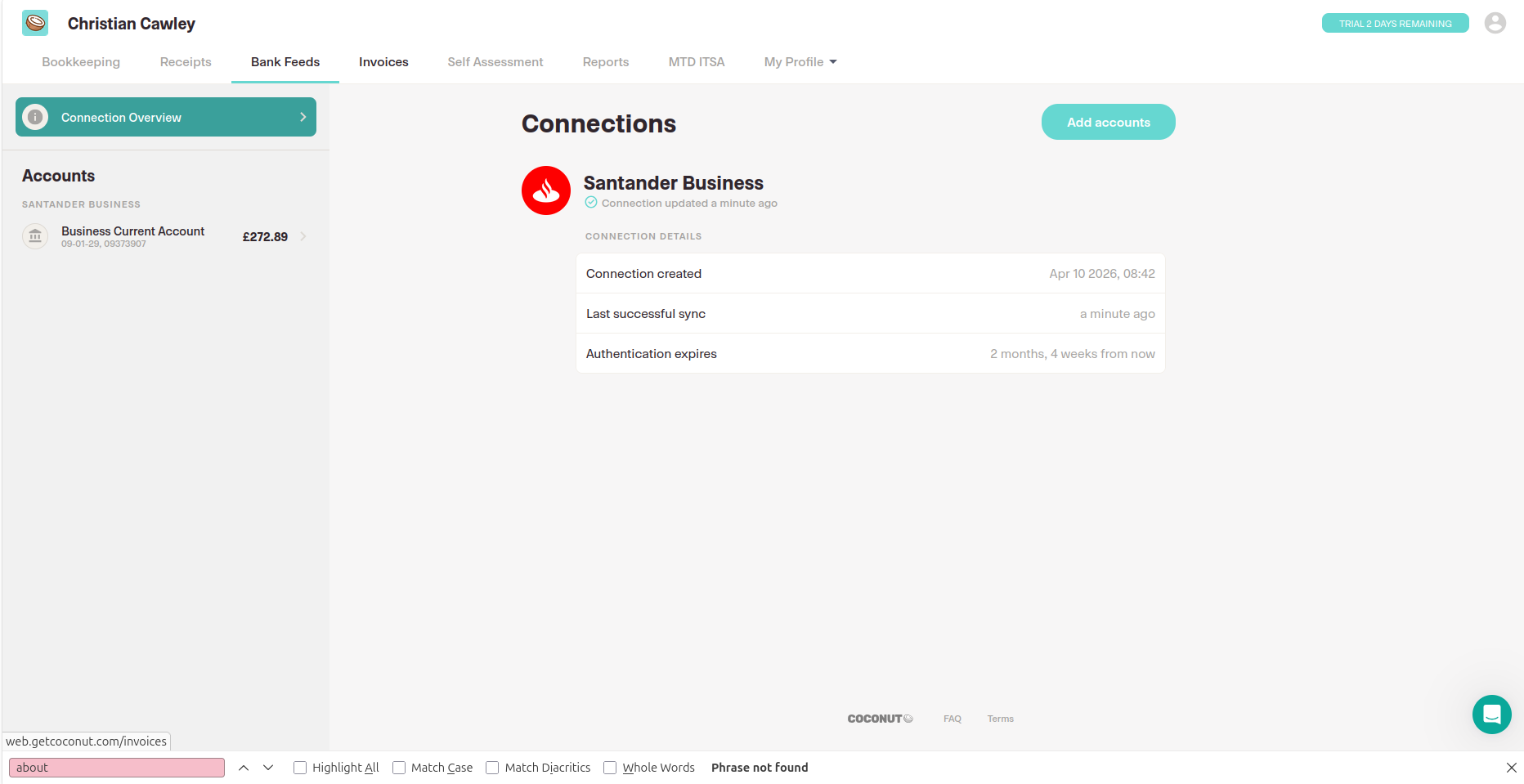 Screenshots from the !Coconut free MTD software