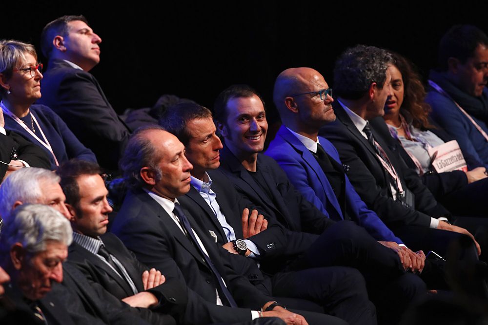 Ivan Basso attends the 2018 Giro d'Italia presentation
