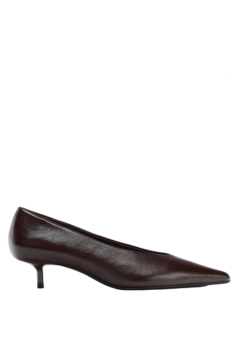 ZARA, Leather Kitten Heel Shoes