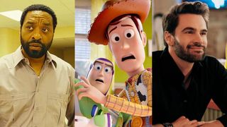 (L-R) Chiwetel Ejiofor as Clark in "Backrooms", Woody and Buzz in "Toy Story 5" and Tom Bateman as Dr. Adam Carlsen in "The Love Hypothesis"