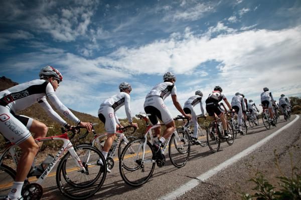 A nice day for the Competitive Cyclist teams ride around Tucson.