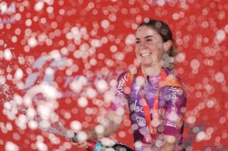 Niamh Fisher-Black (SD Worx-Protime) celebrates stage 3 victory at the Giro d'Italia Women 2024