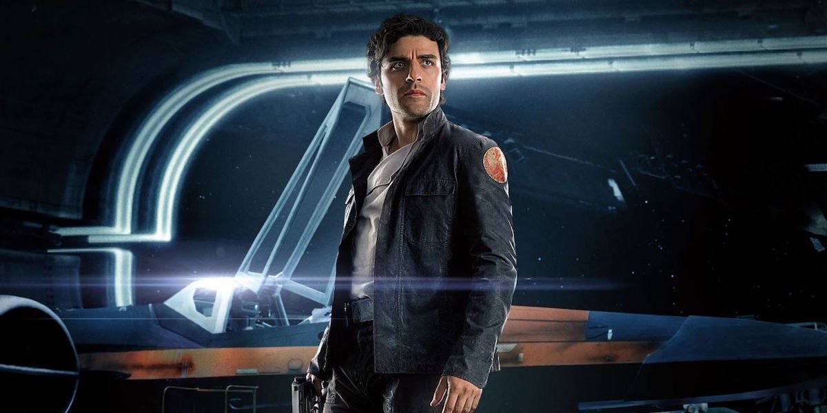 Oscar Isaac as Poe Dameron in Star Wars: The Last Jedi