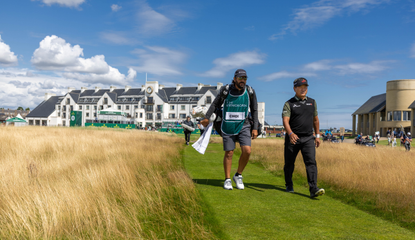 K.J. Choi walks down the fairway at Carnoustie 