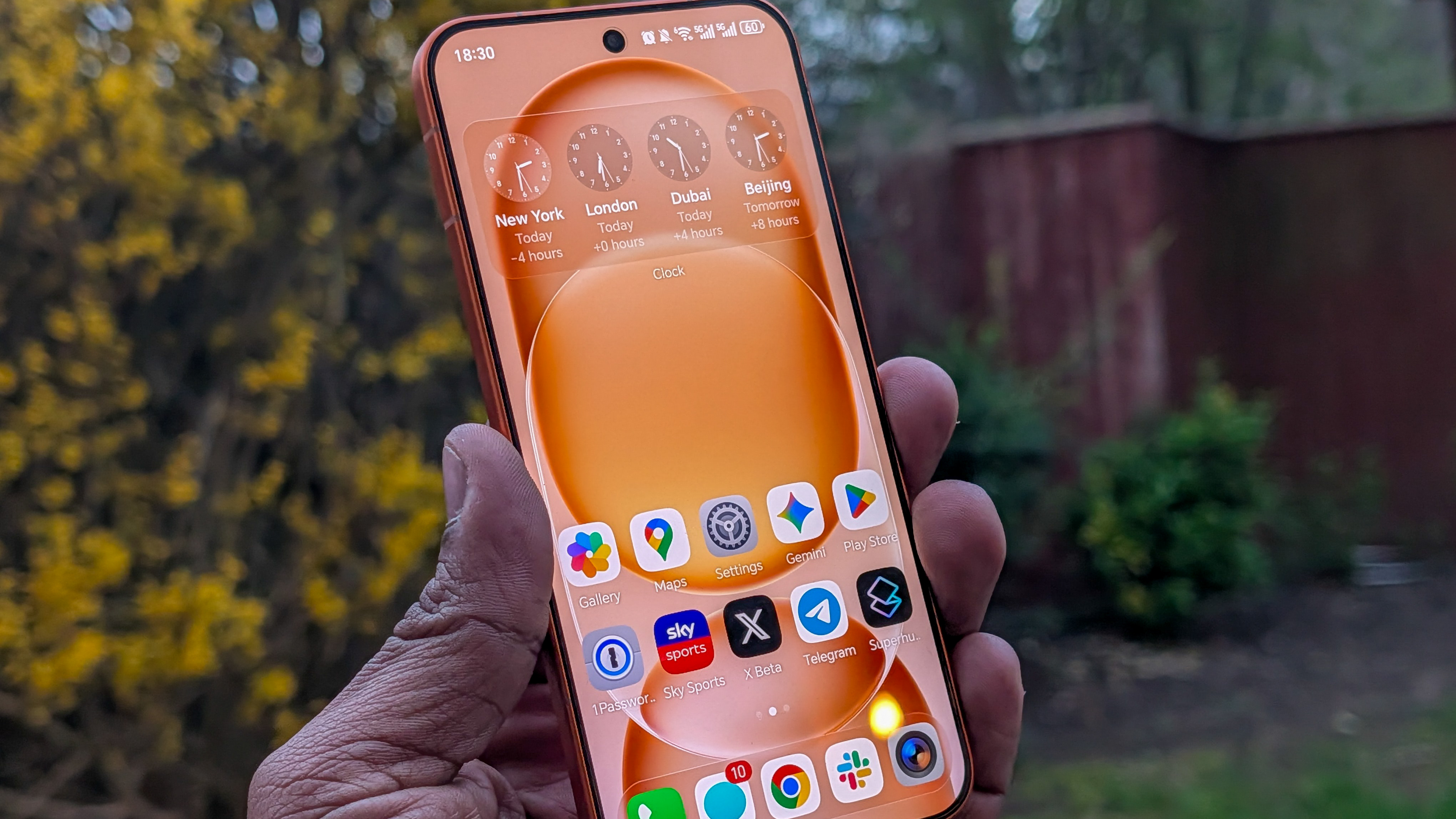 Honor Magic 8 Pro Air in Orange in the hand