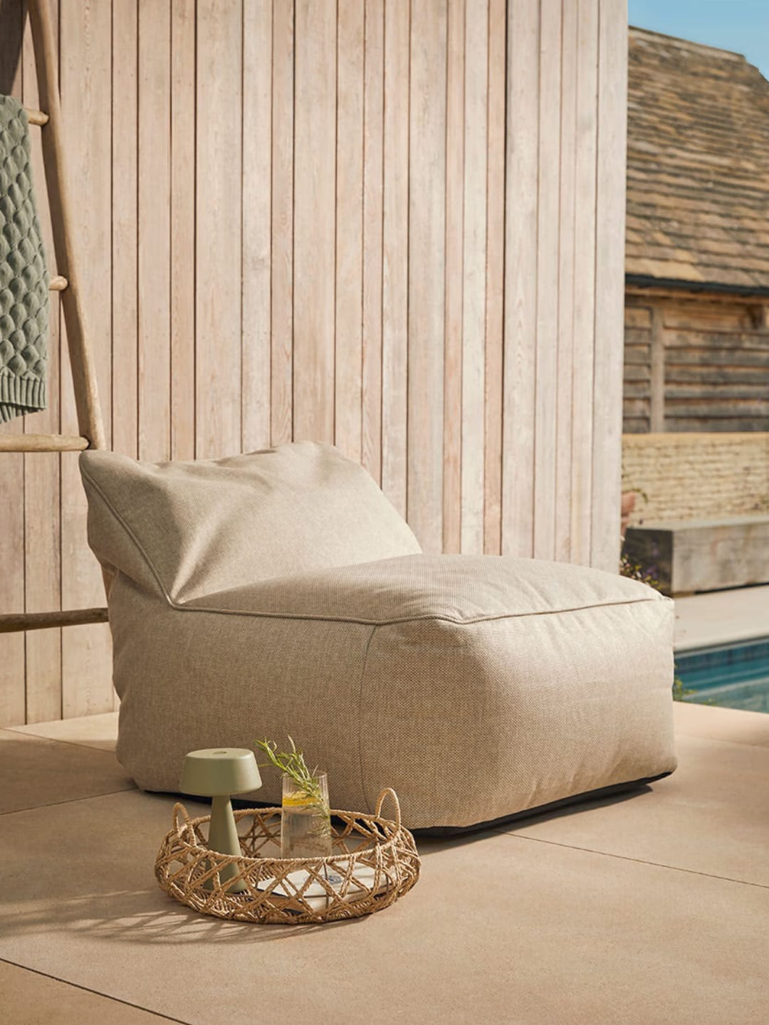 An indoor outdoor beanbag chair from Cox &amp;amp; Cox