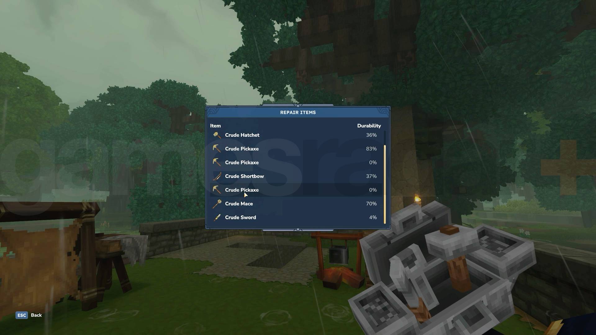 using a hytale repair kit