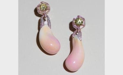 pale pink Boghossian pearl earrings 