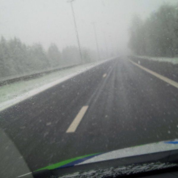 The snow fell at Liege-Bastogne-Liege on Sunday