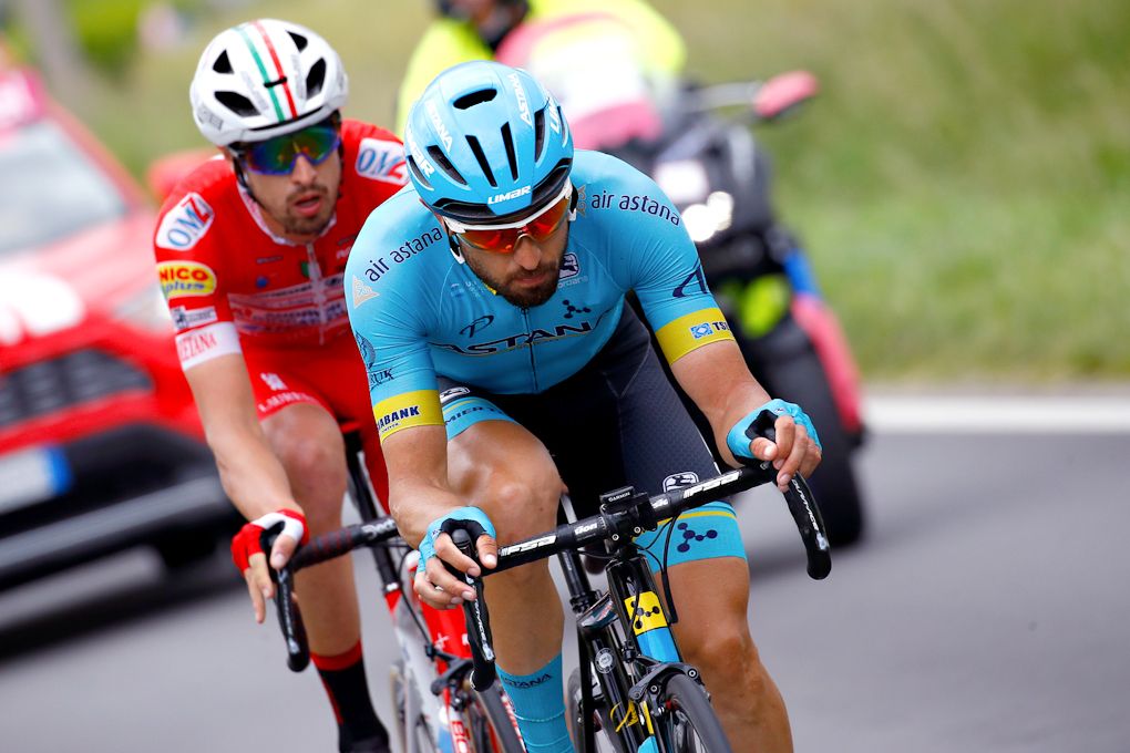 Dario Cataldo and Mattia Cattaneo in the break druing stage 15 at the Giro