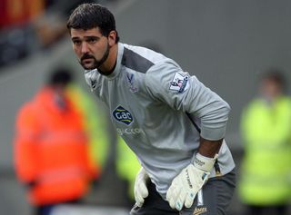 Goalkeeper Julian Speroni playing for Crystal Palace against Hull City, 2013