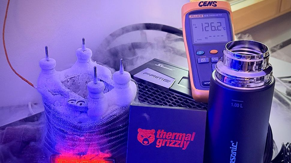 Frozen AMD Threadripper Pro 9995WX CPU breaks flurry of world records — a 6GHz processor is pretty cool, literally