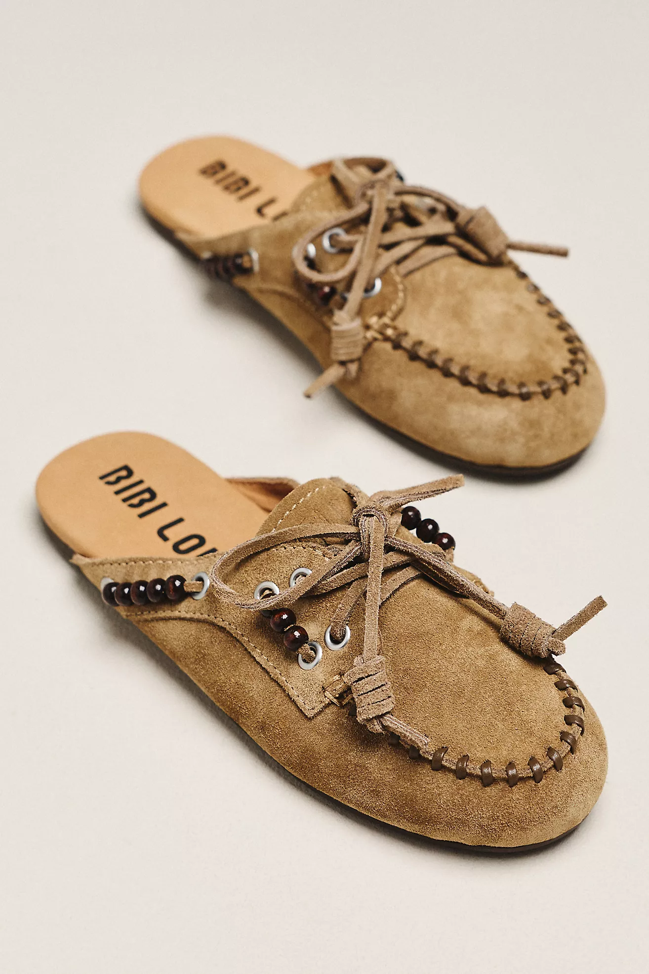 Bibi Lou Beaded Moccasin Mules