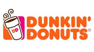 Old logo for Dunkin' Donuts edited so both of the words are orange