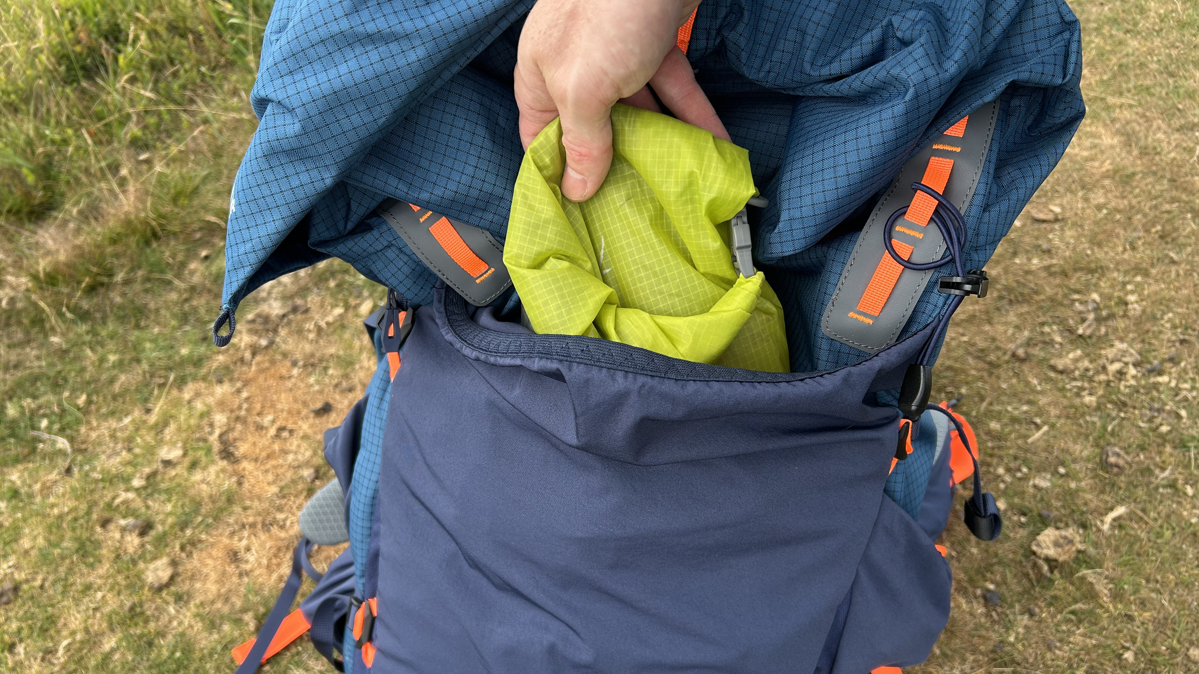 The front mesh on the Highlander Vulkan backpack