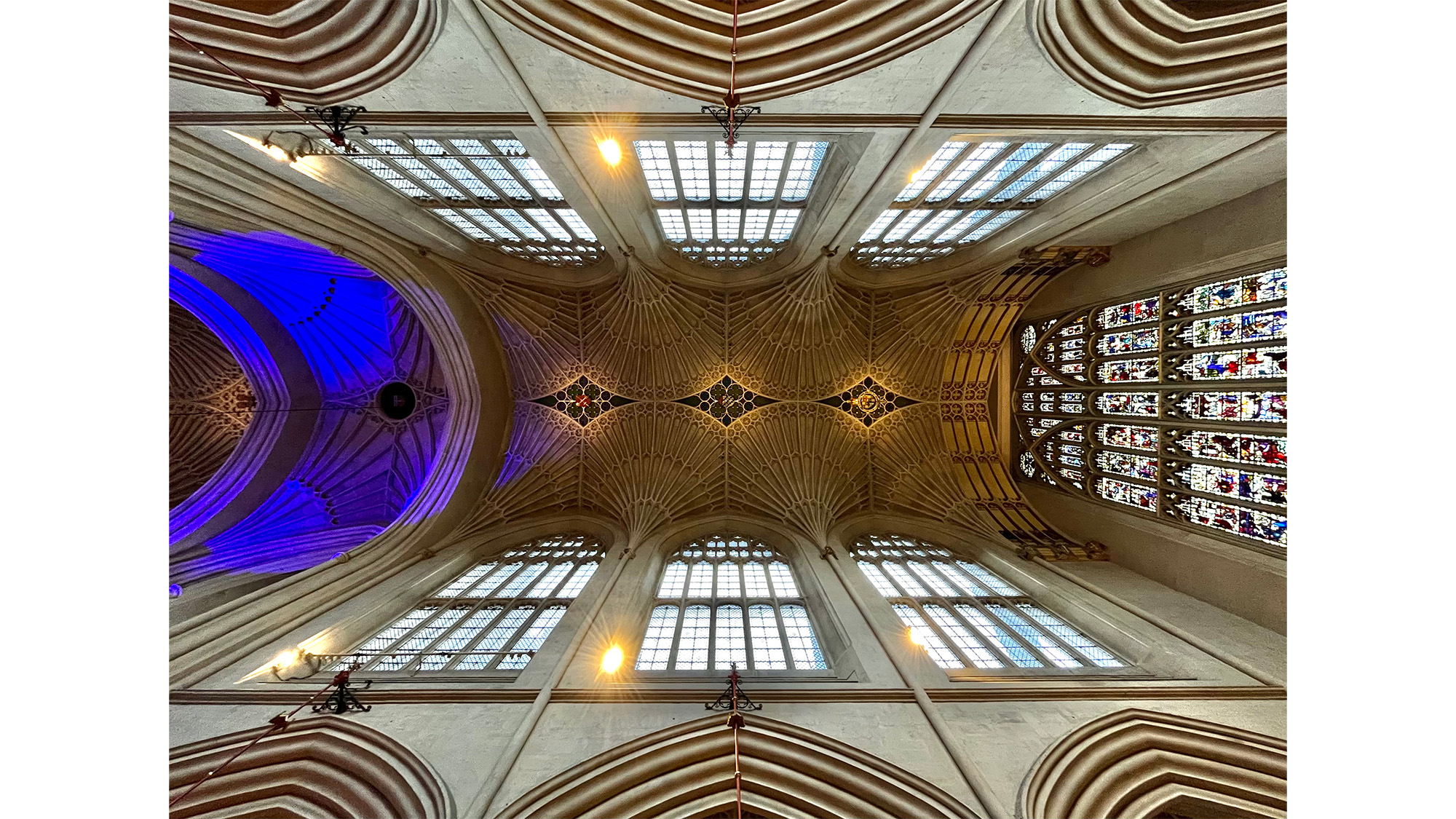 Photo of the ceiling of a building