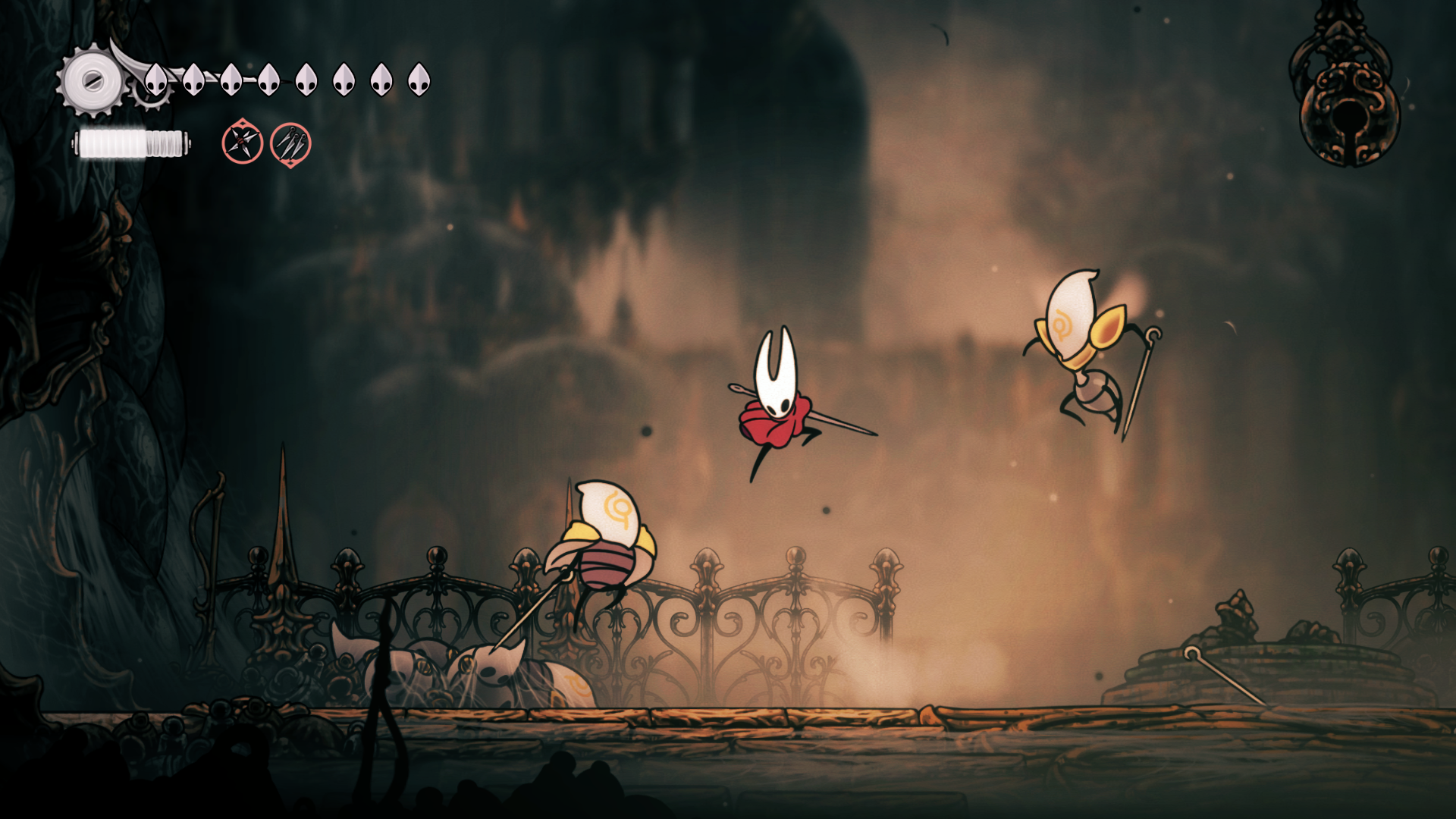 Hollow Knight Silksong; screens from a artsy game