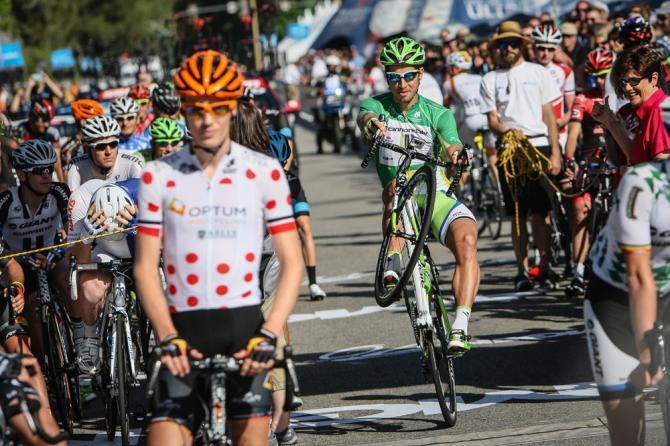 Peter Sagan (Cannondale) comes to the start in usual Sagan fashion