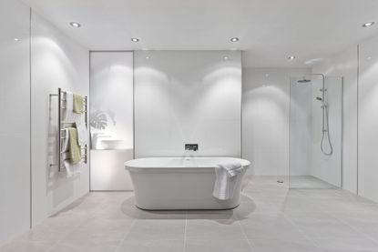 grey and white modern luxury bathroom