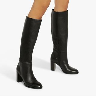 Dune black knee high boots